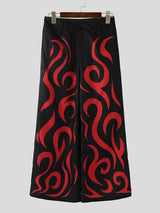 Men's Contrast Print Wide Leg Casual Pant SKUL27310