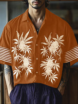 Mens Floral Print Short Sleeve Shirt SKUL17012