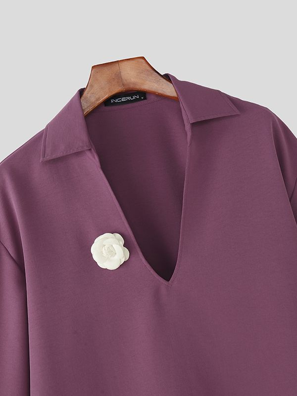 Men's 3D Floral Decor Lightweight Two Pieces Outfit SKUL38899