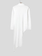 Men's One Side Long Hem Sheer Mesh Long Sleeve T-Shirt SKUL26092