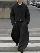 Men's Solid Color Casual Two Piece Outfit SKUL50939