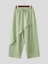 Men's Avant-Garde High Street Deconstructed Asymmetric Wrapped Pant SKUL68318