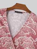 Mens Wave Pattern Tie Side Kimono SKUK51986