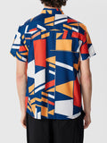 Mens Irregular Geometric Pattern Short Sleeve Shirt SKUA86977