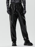 Mens PU Leather Chain Design Casual Pants SKUK28543