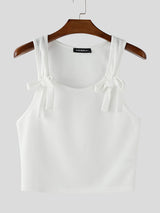 Men's Textured Bow Tie Cropped Tank SKUL21054