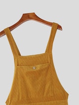 Men's Corduroy Ribbon Casual Jumpsuit SKUL30296