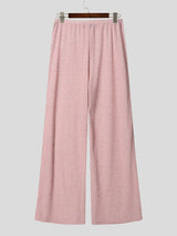 Men's Cozy Comfort Solid Textured Straight Wide Leg Pajama Pant SKUL70255