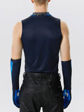 Mens Print Sleeveless Bodysuit With Gloves SKUK12341