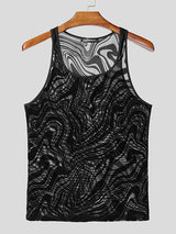 Mens Wavy Sheer Sleeveless Tank SKUL04295