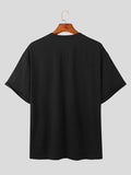 Mens Metal Detail Patchwork Short Sleeve T-Shirt SKUK05188