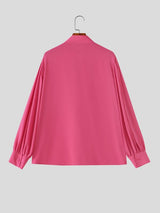 Men's Vintage Aristocrat Ruffled Sheer Chiffon Long Sleeve Shirt SKUL79224