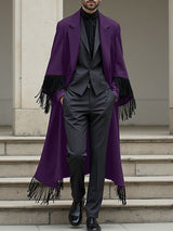 Men's Tassel Patchwork Long Casual Blazer SKUL35040