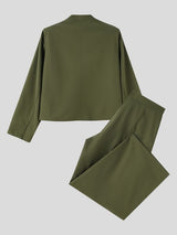 Men's Early Autumn Preppy Two Pieces Outfit SKUL81729