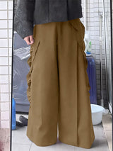 Men's Deconstructed Bubble Pleated Wide Leg Pant SKUL45380
