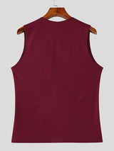 Men's Sheer Mesh Patchwork Knit Tank SKUL56123