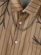 Men's Branch Embroidered Striped Short Sleeve T-Shirt SKUL31893