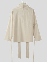 Men's Deconstructed Street Style Long Sleeve Shirt SKUL36651