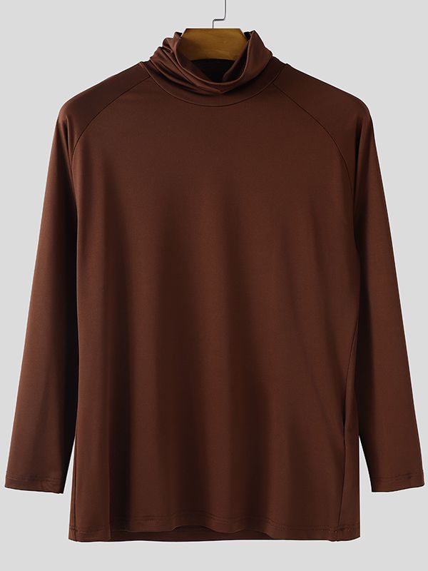 Men's Solid Color Sheer Long Sleeve T-Shirt SKUL39012