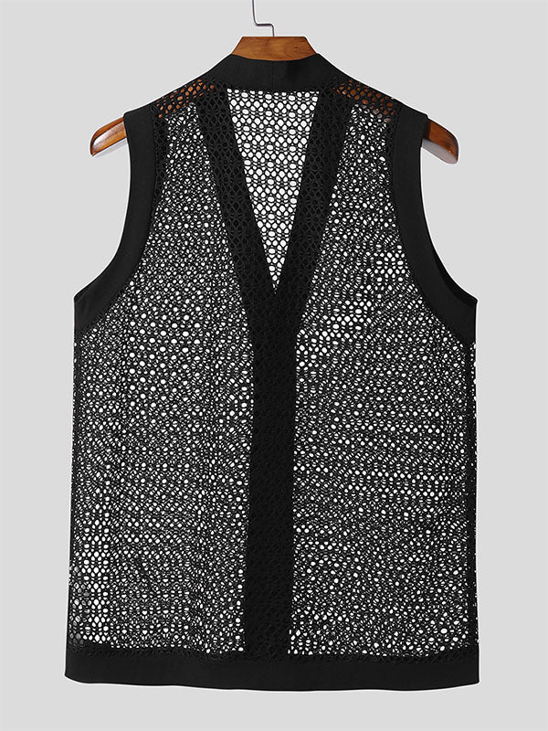 Mens Solid Textured Loose Tank SKUL14024