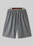 Mens Solid Casual Drawstring Waist Shorts SKUK51706