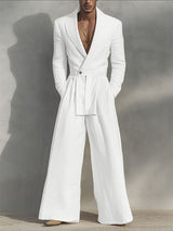 Men's Solid Color Casual Long Sleeve Jumpsuit SKUL28178