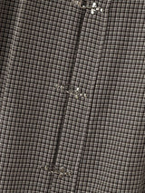 Men's Avant-Garde Modern Neo-Chinese Italian Vintage Houndstooth Plaid Shirt SKUL71318