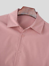 Men's Back Cutout Cropped Long Sleeve Shirt SKUL43730