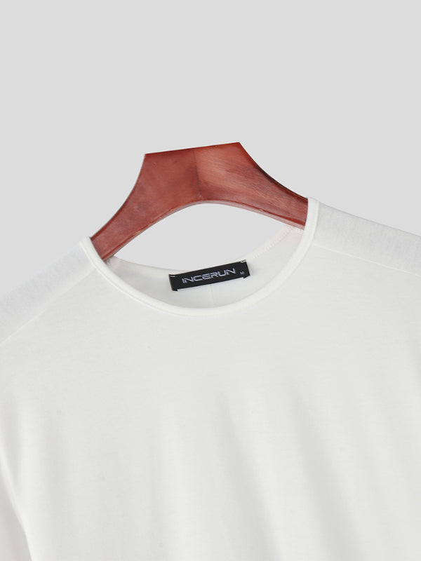 Men's Solid Knit Base Layer Long Sleeve T-Shirt SKUL23683