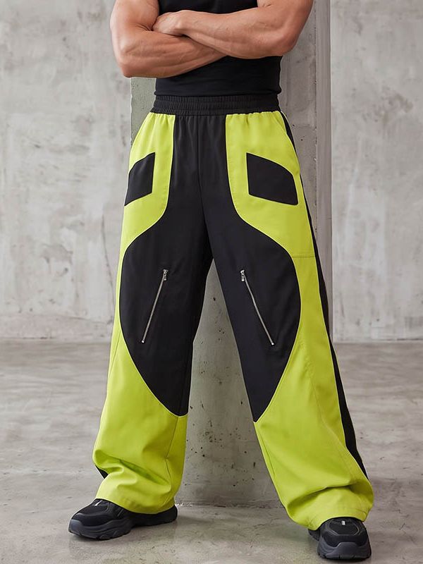 Mens Loose Color-Block Spliced Pant SKUK88052