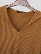 Men's Knit Textured Pullover Long Sleeve Sweater SKUL28247