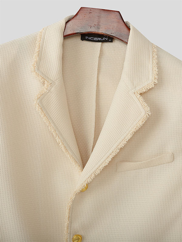 Men's Solid Casual Long Sleeve Blazer SKUL25960