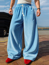 Men's Solid Color Velvet Casual Pant SKUL37680