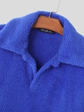 Mens Solid Fleece Long Sleeve Golf Shirt SKUK40004