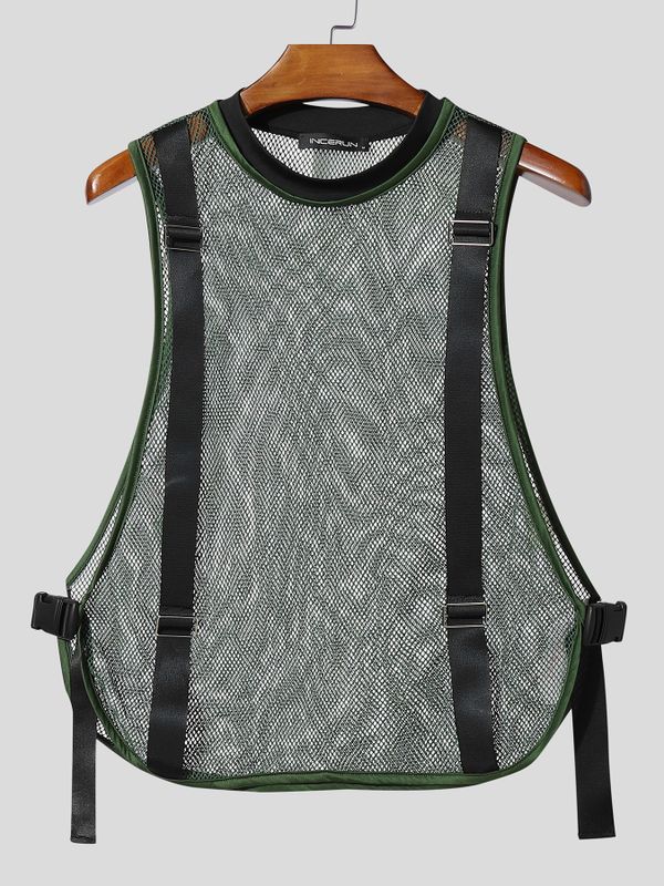 Men's Deconstructed Sheer Mesh Tank SKUL63144