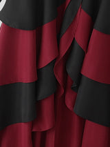 Men's Irregular Pleated Layered Hem Long Sleeve Blazer SKUL35326