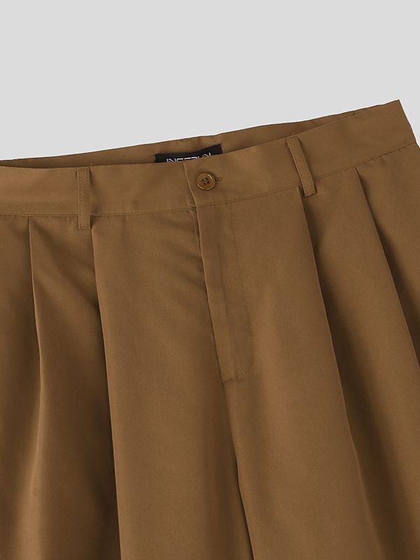 Men's Solid Color Wide Leg Casual Pant SKUL50957