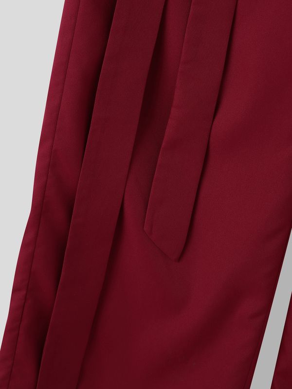 Men's Solid Color Loose Tie Waist Pant SKUL62164