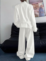 Men's Deconstructed Padded Shoulder Casual Two Pieces Outfit SKUL37230