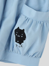 Men's Unisex Harajuku Style Kawaii Cat Graphic Oversized Balloon Cargo Short SKUL53958