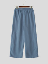 Men's Solid Pleated Wide Leg Pant SKUL30463