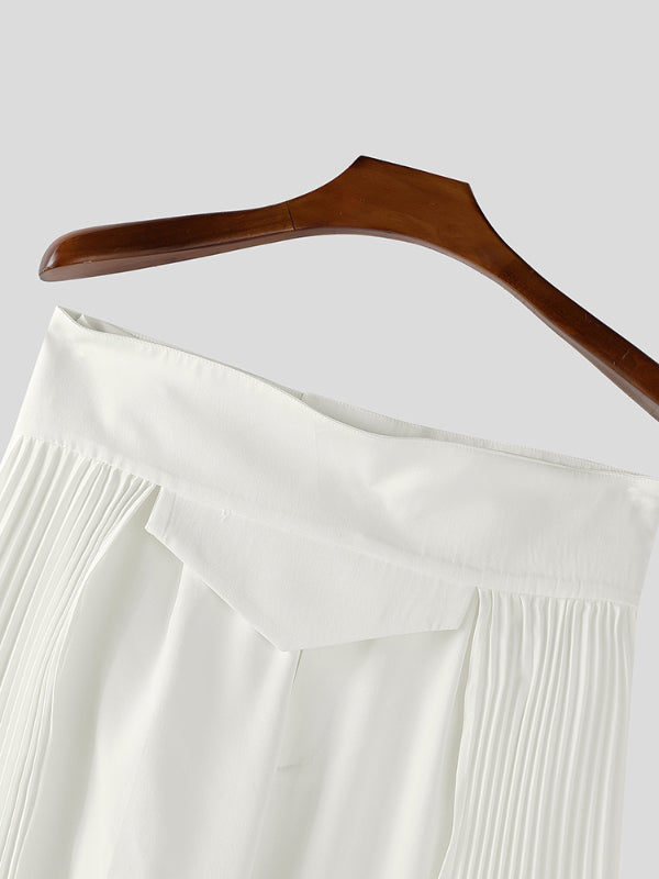 Men's Flap Hem High Waist Casual Pant SKUL27360