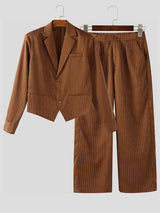 Men's Striped Casual Two Pieces Outfit SKUL25762