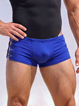 Men's Sexy Avant-Garde Beach Pool Side Lace-Up Cutout Low-Rise Swim Trunk SKUL83080
