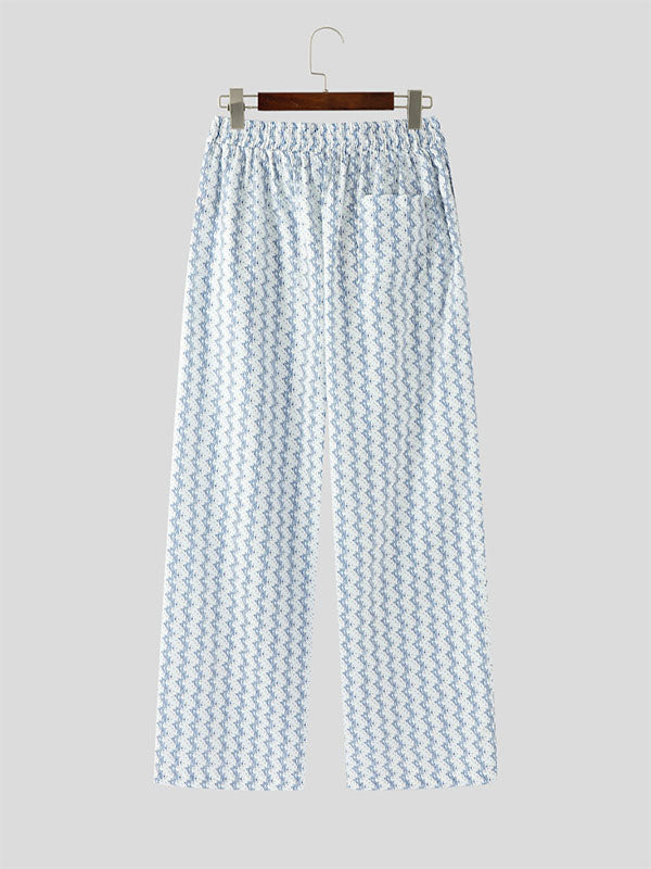 Mens Vacation Style Striped Casual Pant SKUL13897