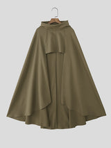 Men's Solid Color Casual Shawl Cloak SKUL30809