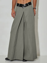 Men's Pleated Wide Leg Casual Pant SKUL29772