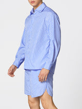 Mens Fashion Striped Loose Two Pieces Outfit SKUK79639