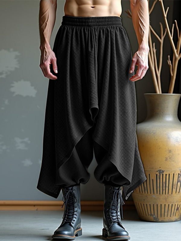 Men's Solid Color Textured Casual Pant SKUL15369