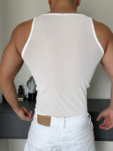 Men's 3D Faux Muscle Casual Tank SKUL19732